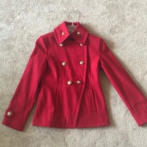 Guess Red Peacoat, Size M